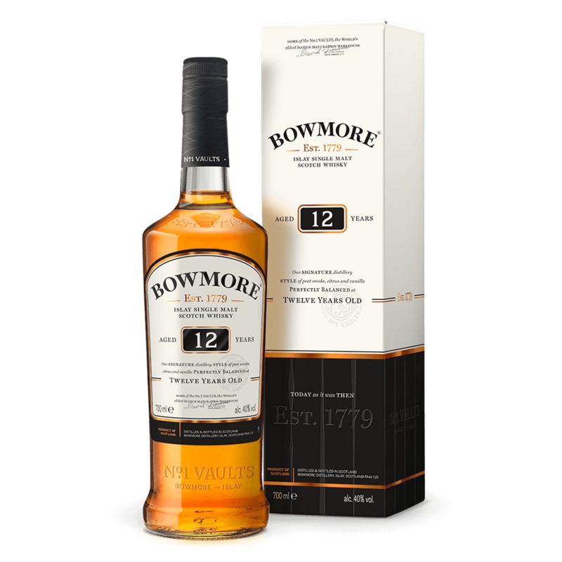 BOWMORE 12YR ISLAY SINGLE MALT 750ML